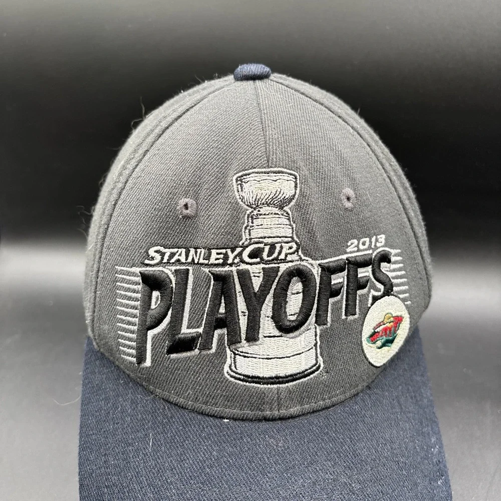 Minnesota Wild Hat Cap Fitted Small Gray NHL Hockey Stanley Cup Playoffs 2013